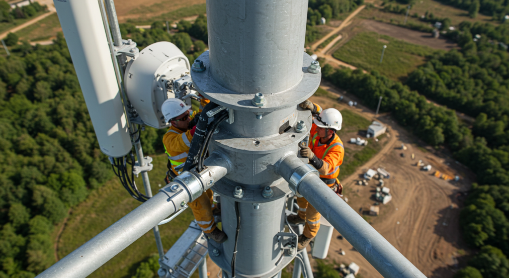 Monopole tower installation