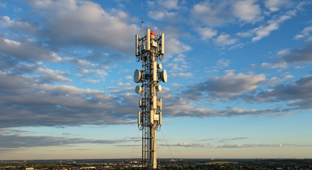 monopole tower for mobile signal booster
