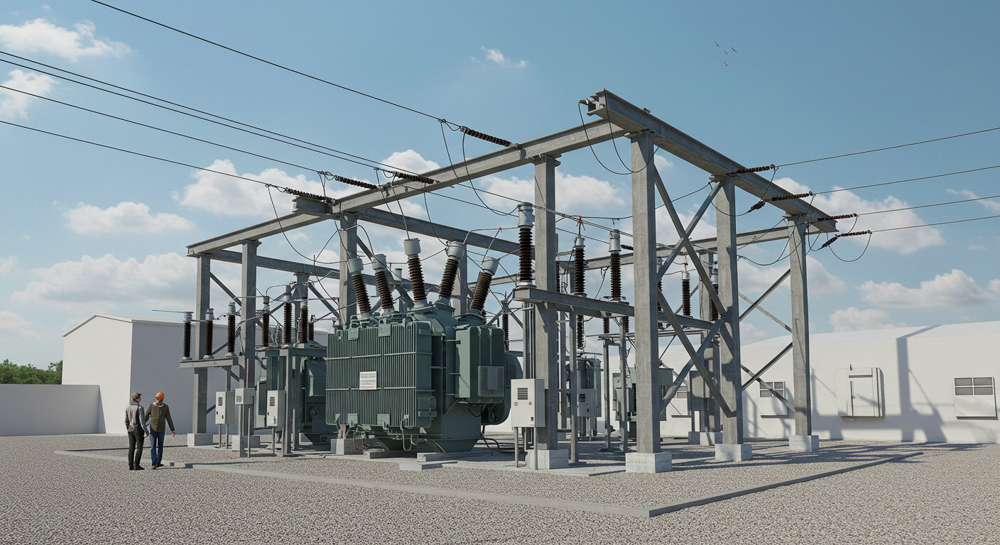 Q355 Q420 substation structure with ISO certification