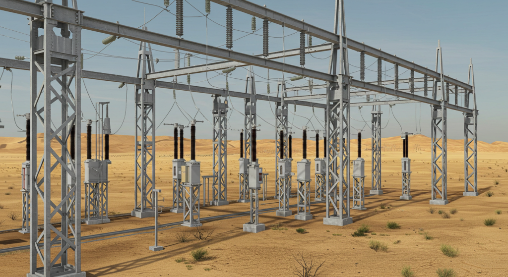 anti-corrosion substation supports for desert environments
