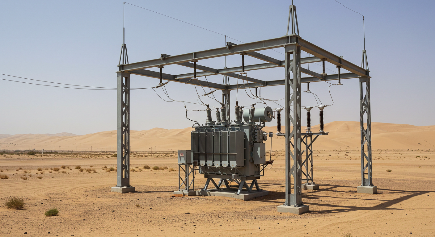 anti-corrosion substation supports for desert environments
