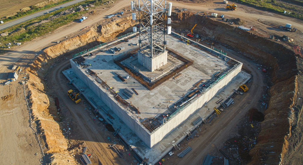 communication tower foundation design