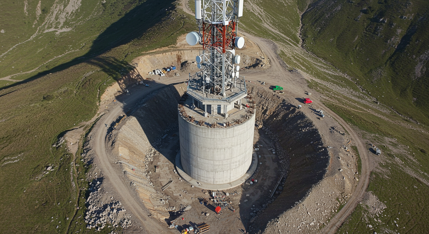 communication tower foundation design