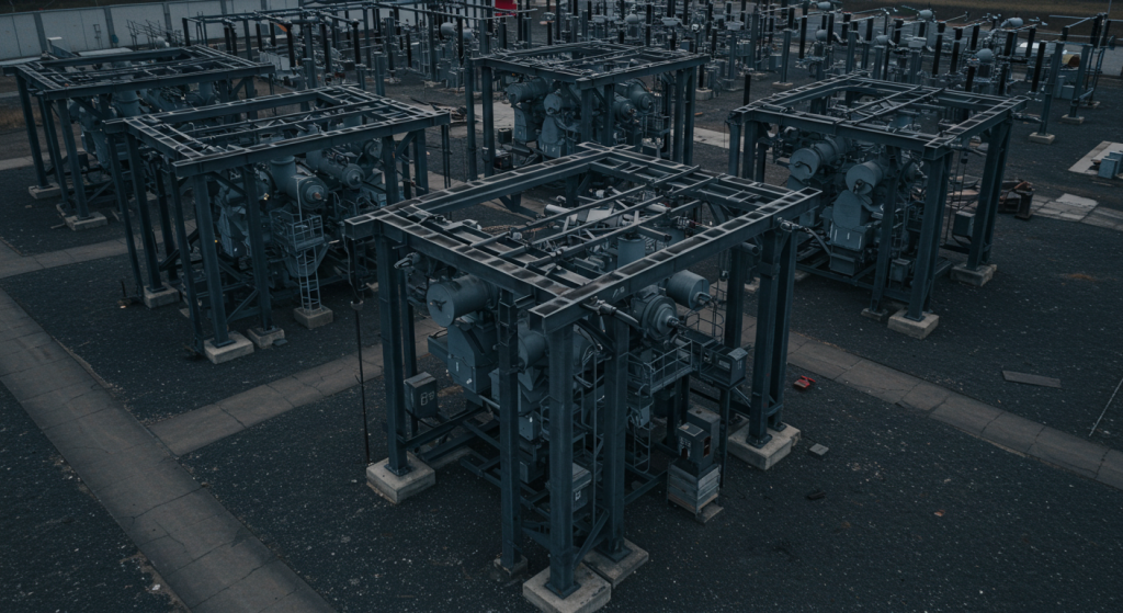 custom welded substation structures Q355Q420