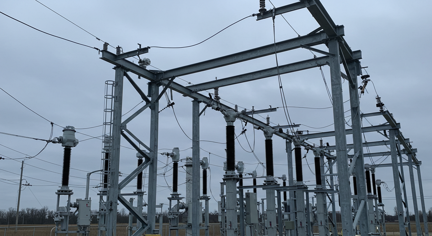 custom welded substation structures Q355Q420