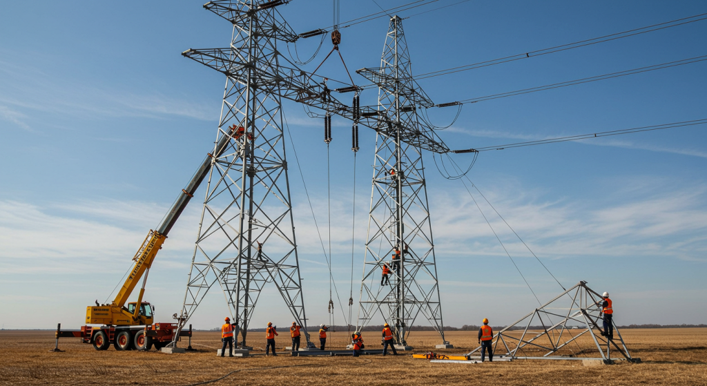 power grid tower installation service