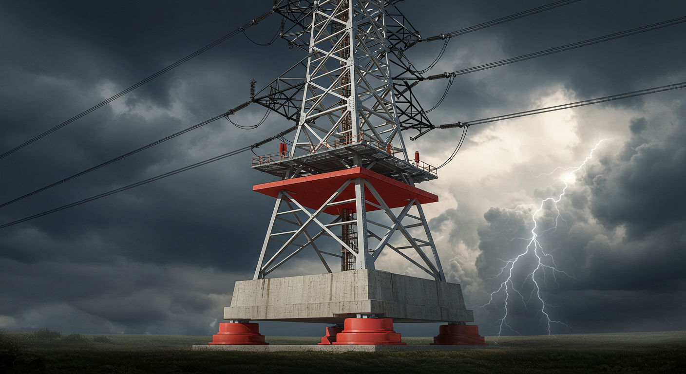 seismic-resistant transmission tower