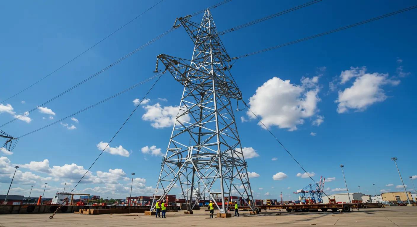 electric power steel tower exporter Europe