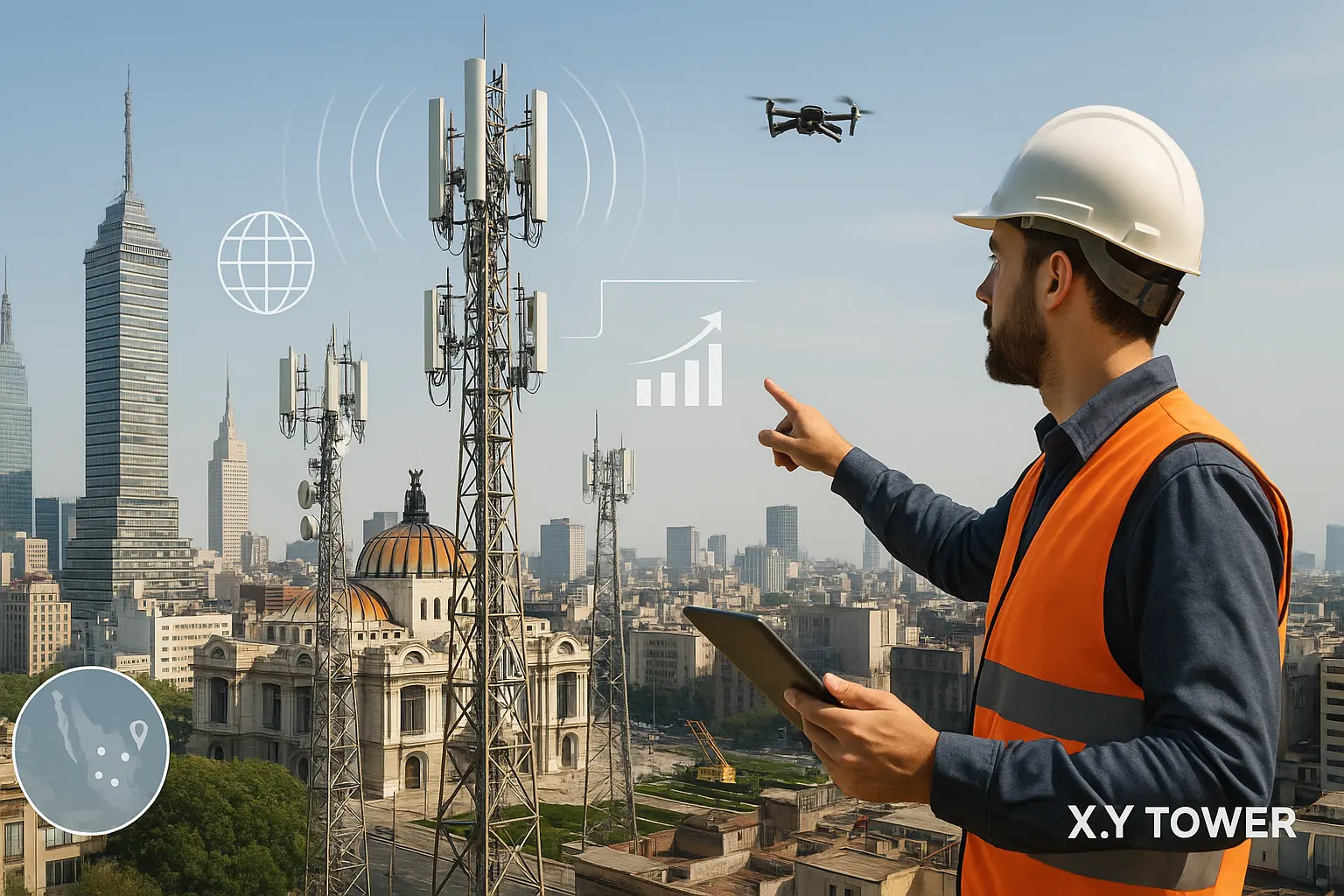 Find Communication Towers in Mexico City