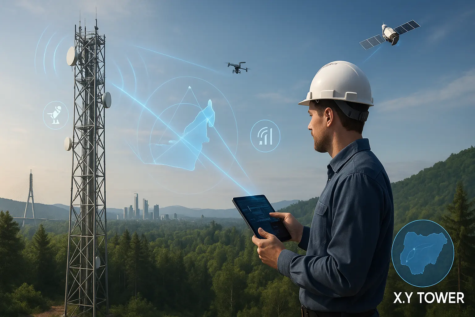 Satellite-Linked Towers for Remote Areas