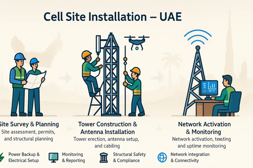 cell site installation UAE