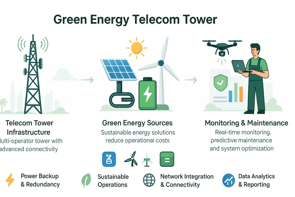 green energy telecom tower
