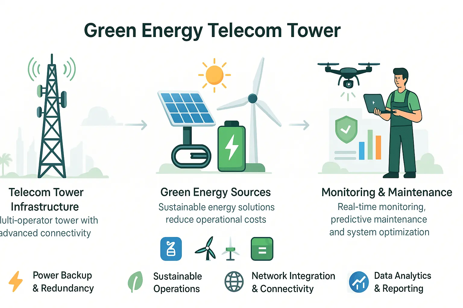 green energy telecom tower