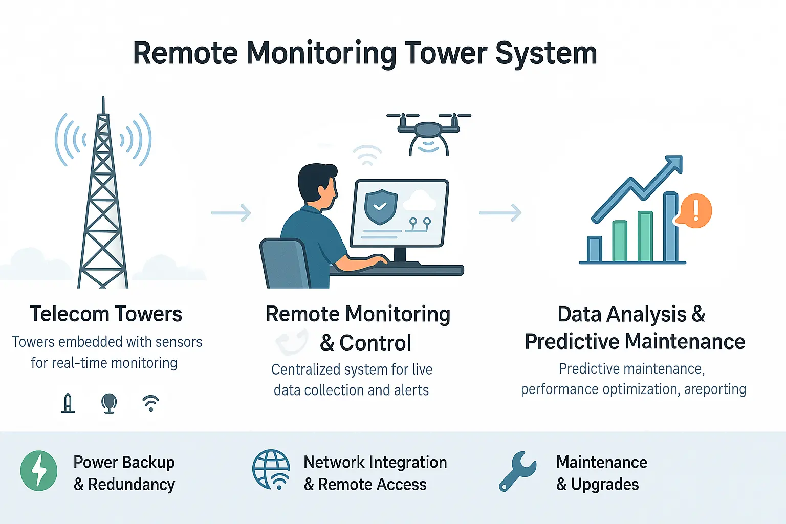 remote monitoring tower system