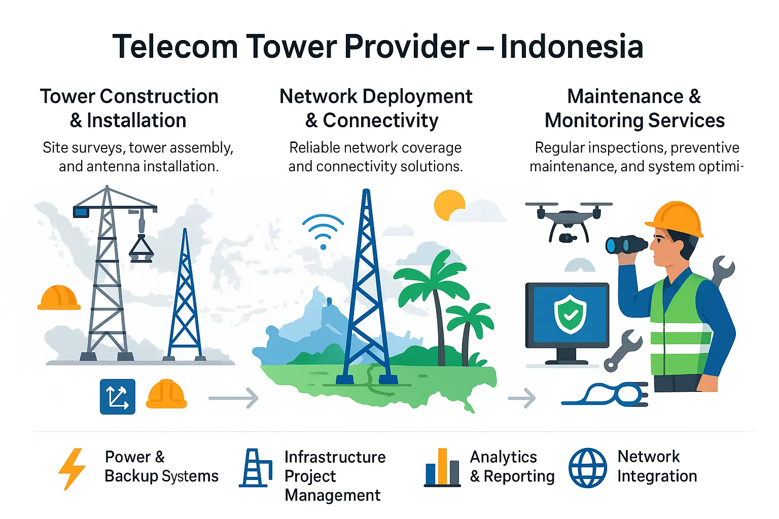 telecom tower provider in Indonesia