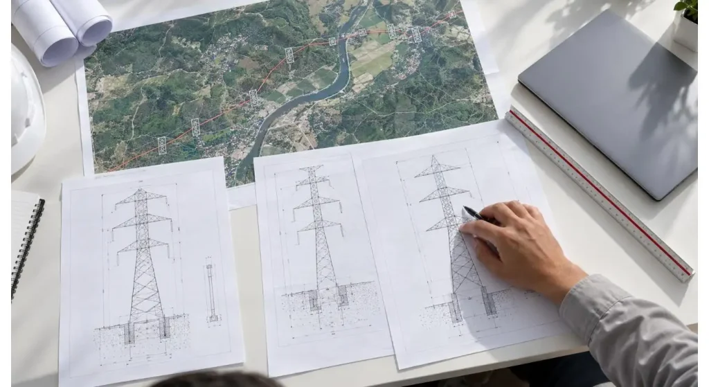 Angle Connection Design Planning Angle Steel Towers for a Transmission Line Project