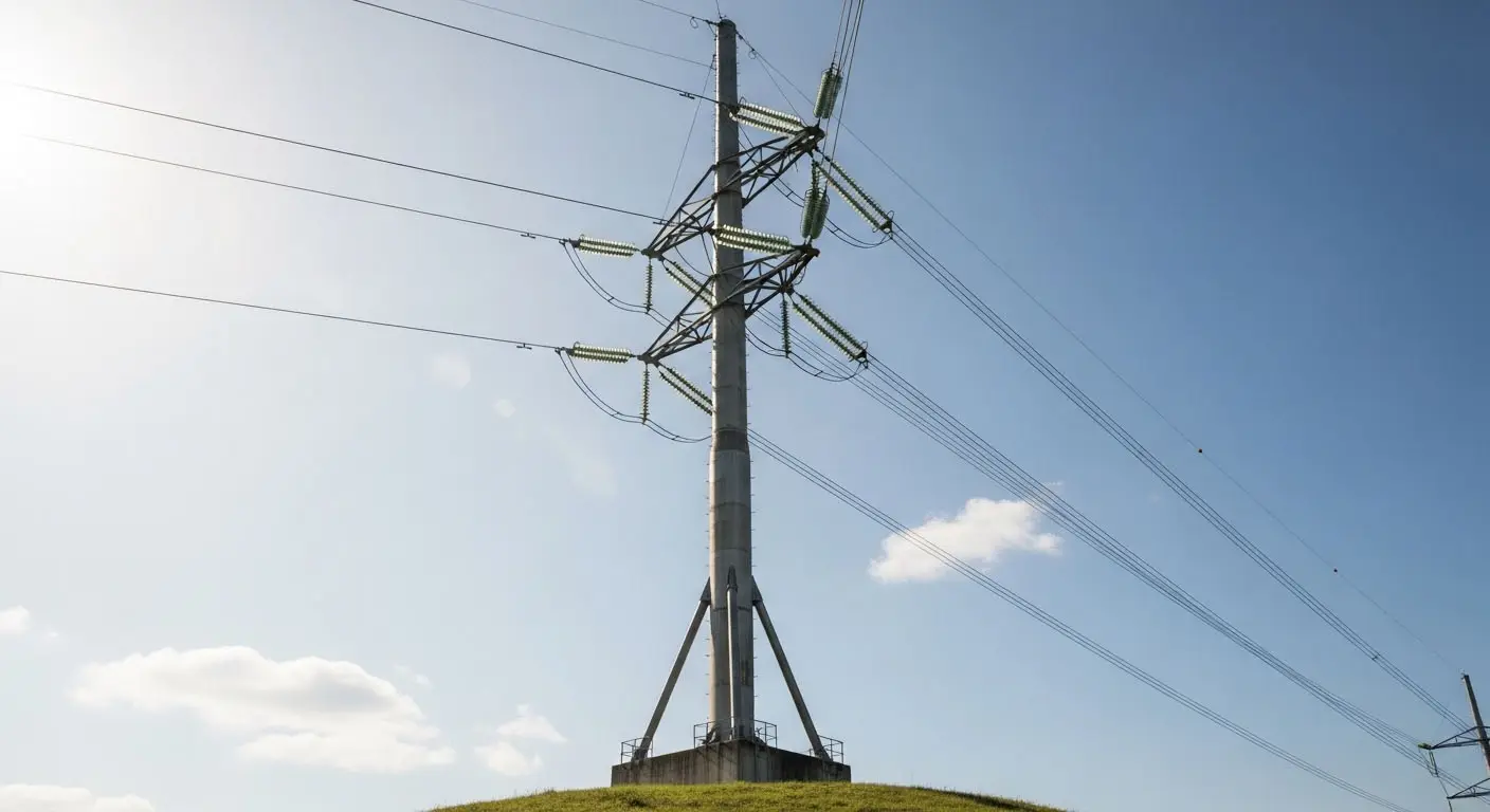 330kV 400kV Single Pipe Transmission Tower