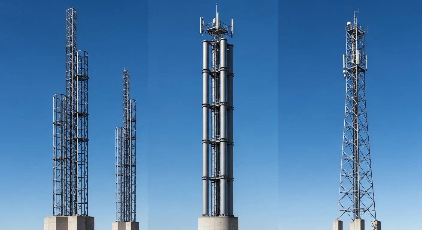 Telescopic Unguyed Towers for Fast and Stable Deployment